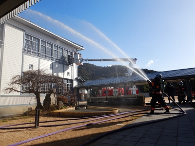 放水訓練の様子