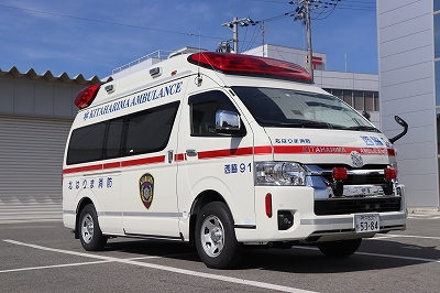 更新した高規格救急車（西脇消防署配置）