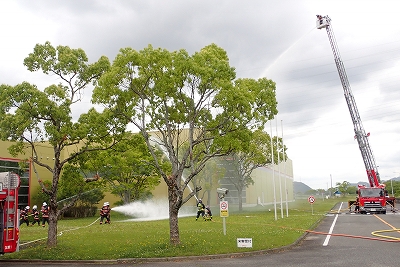 一斉放水の状況