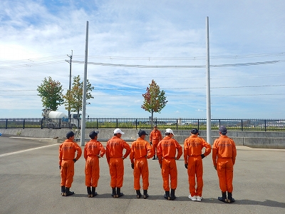 整列写真（救助訓練中）