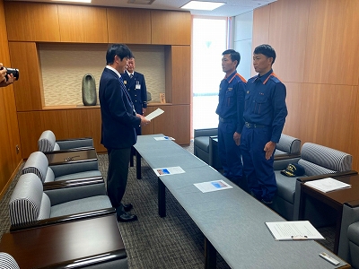 管理者から労いの言葉をいただきました