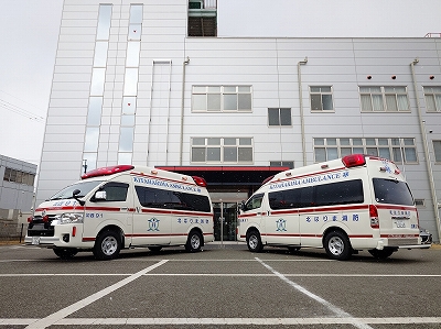 更新した高規格救急車（加西消防署・加東消防署配置）