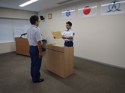 片浦消防司令、池嶋署長