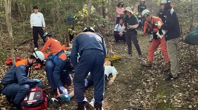 救助隊、救急隊到着(応急処置、状況の確認)